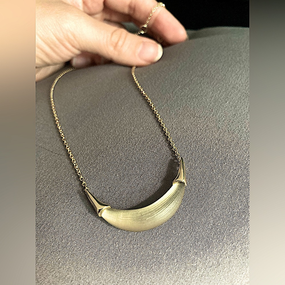 COPY - Alexis Bittar Hand Carved Lucite Pendant in Grey Gold
